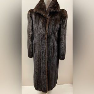 Full length Ranch Mink Coat no size available - see measurements below.